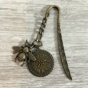 Steampunk Bee Antique Brass Metal Bookmark